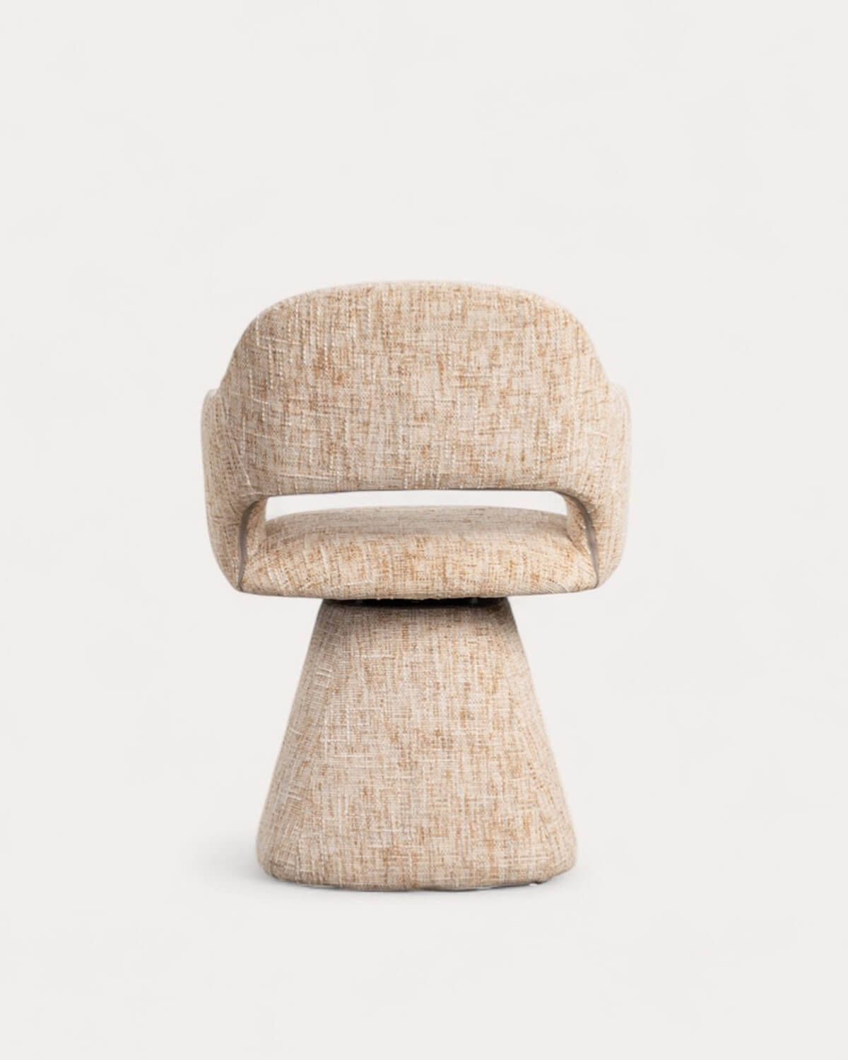 Newen fabric and metal dining chair
