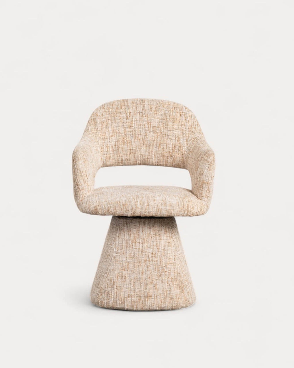 Newen fabric and metal dining chair