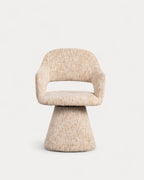 Newen fabric and metal dining chair
