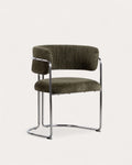 Petra Fabric and Metal Dining Chair