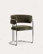 Petra Fabric and Metal Dining Chair