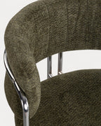 Petra Fabric and Metal Dining Chair