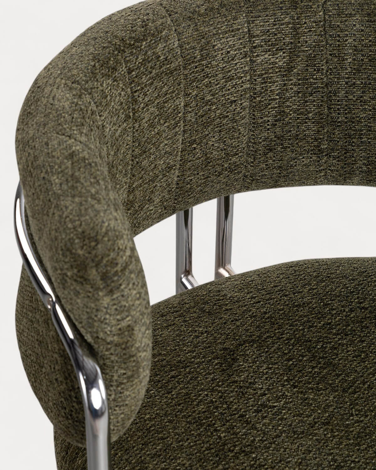 Petra Fabric and Metal Dining Chair