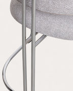 Petra Fabric and Metal Dining Chair