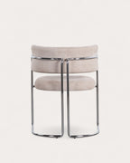 Petra Fabric and Metal Dining Chair