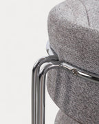 Petra Fabric and Metal Dining Chair