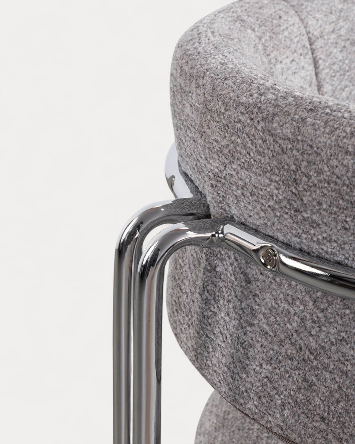 Petra Fabric and Metal Dining Chair