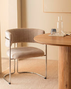Petra Fabric and Metal Dining Chair