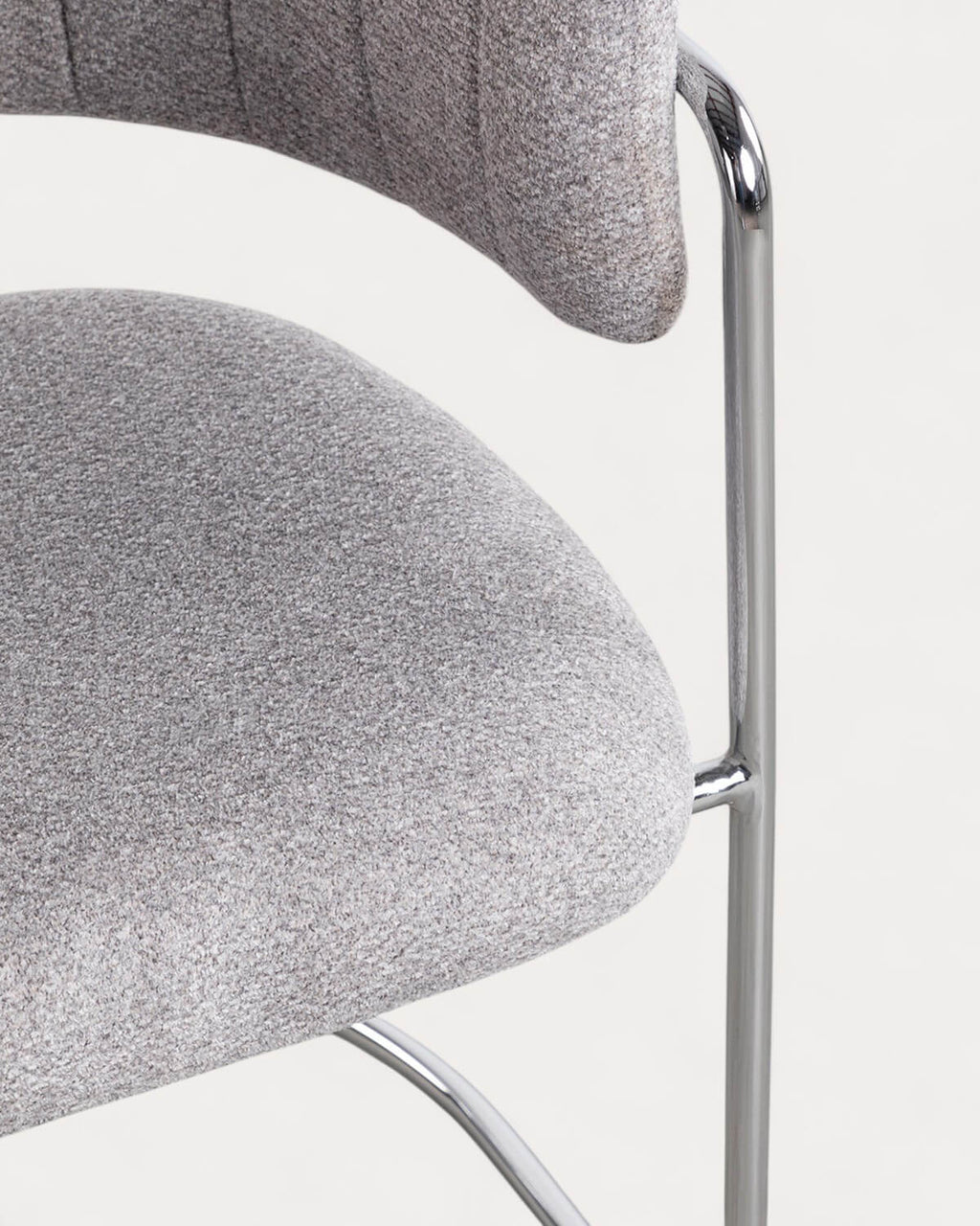 Petra Fabric and Metal Dining Chair