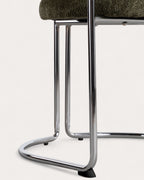 Petra Fabric and Metal Dining Chair