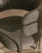Petra Fabric and Metal Dining Chair
