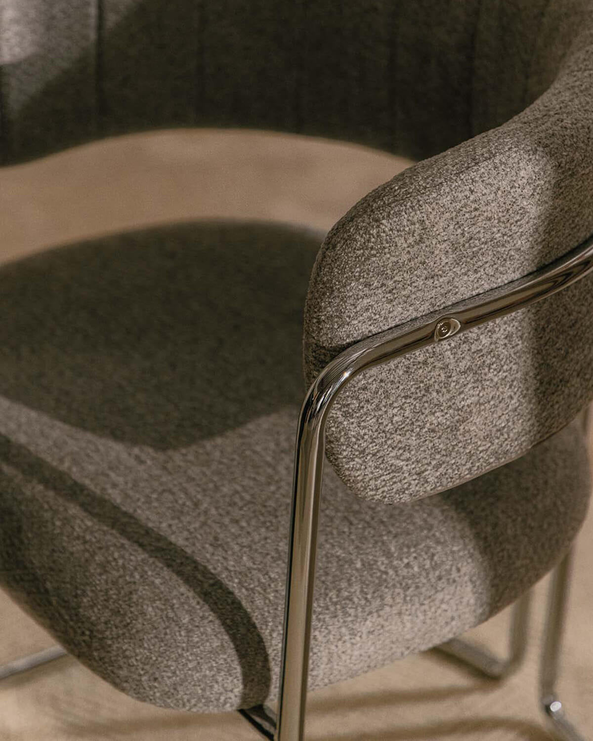 Petra Fabric and Metal Dining Chair