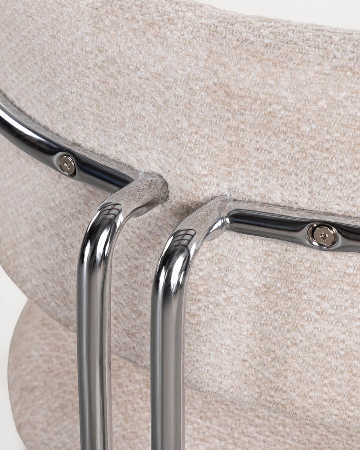 Petra Fabric and Metal Dining Chair
