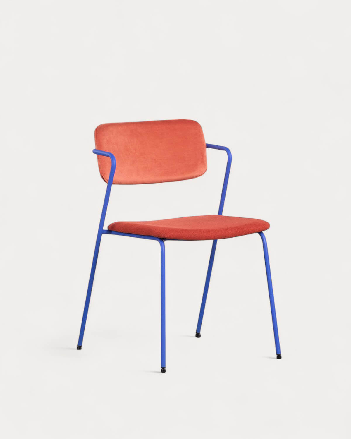Dining room chair in velvet and Irun fabric