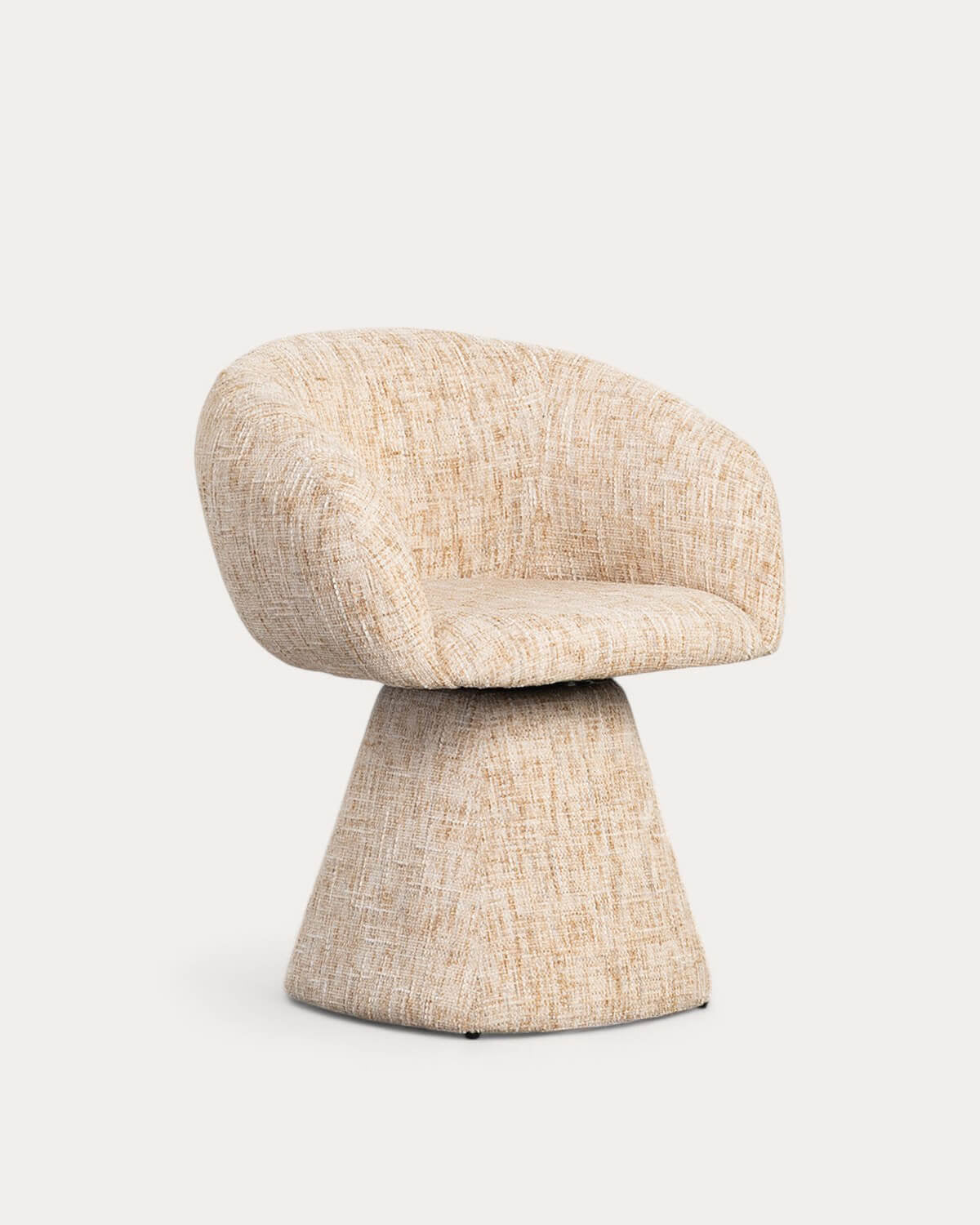 Laura Swivel Fabric and Metal Dining Chair