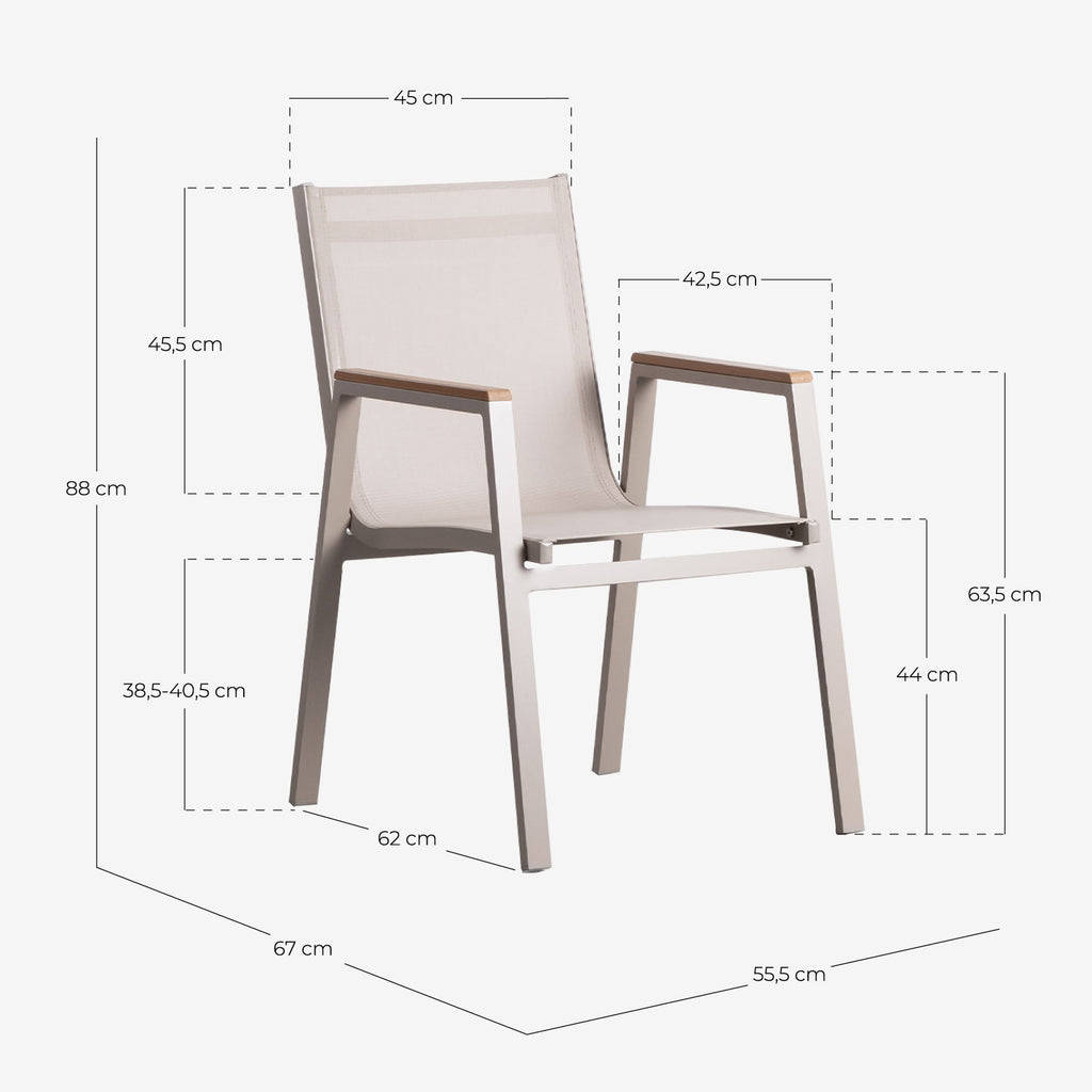 Korce aluminum outdoor chair