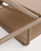 Ohiane metal and fabric reclining sun lounger