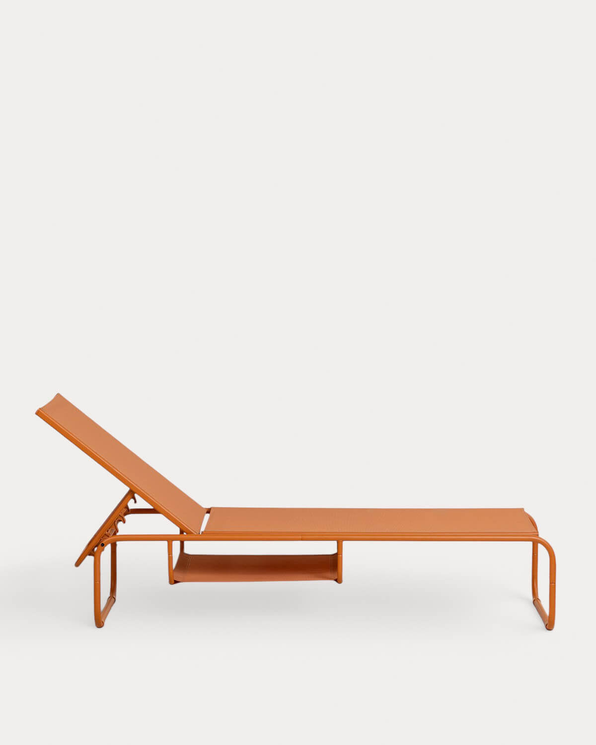 Ohiane metal and fabric reclining sun lounger