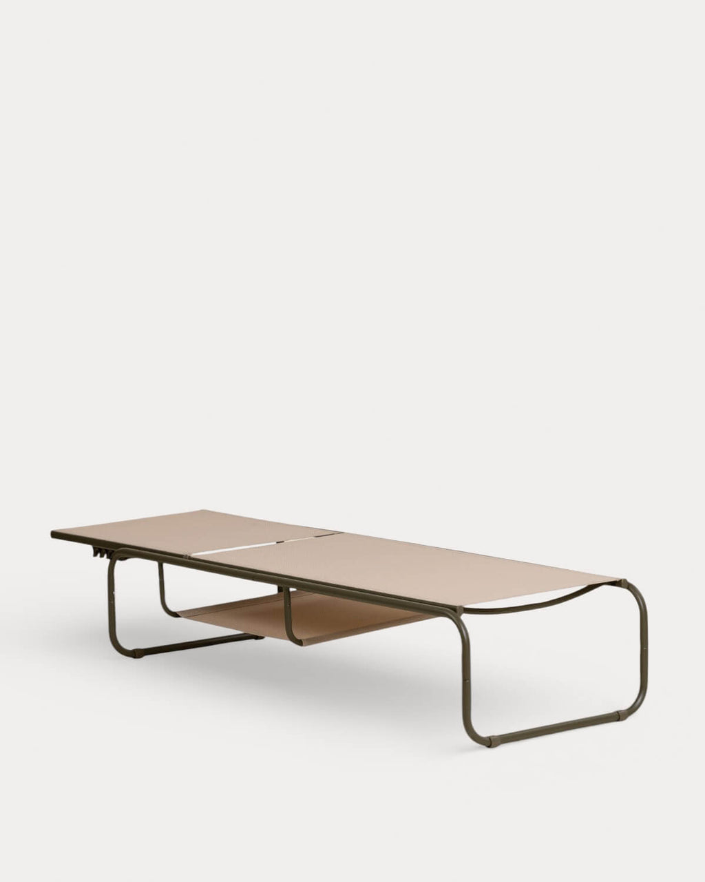 Ohiane metal and fabric reclining sun lounger
