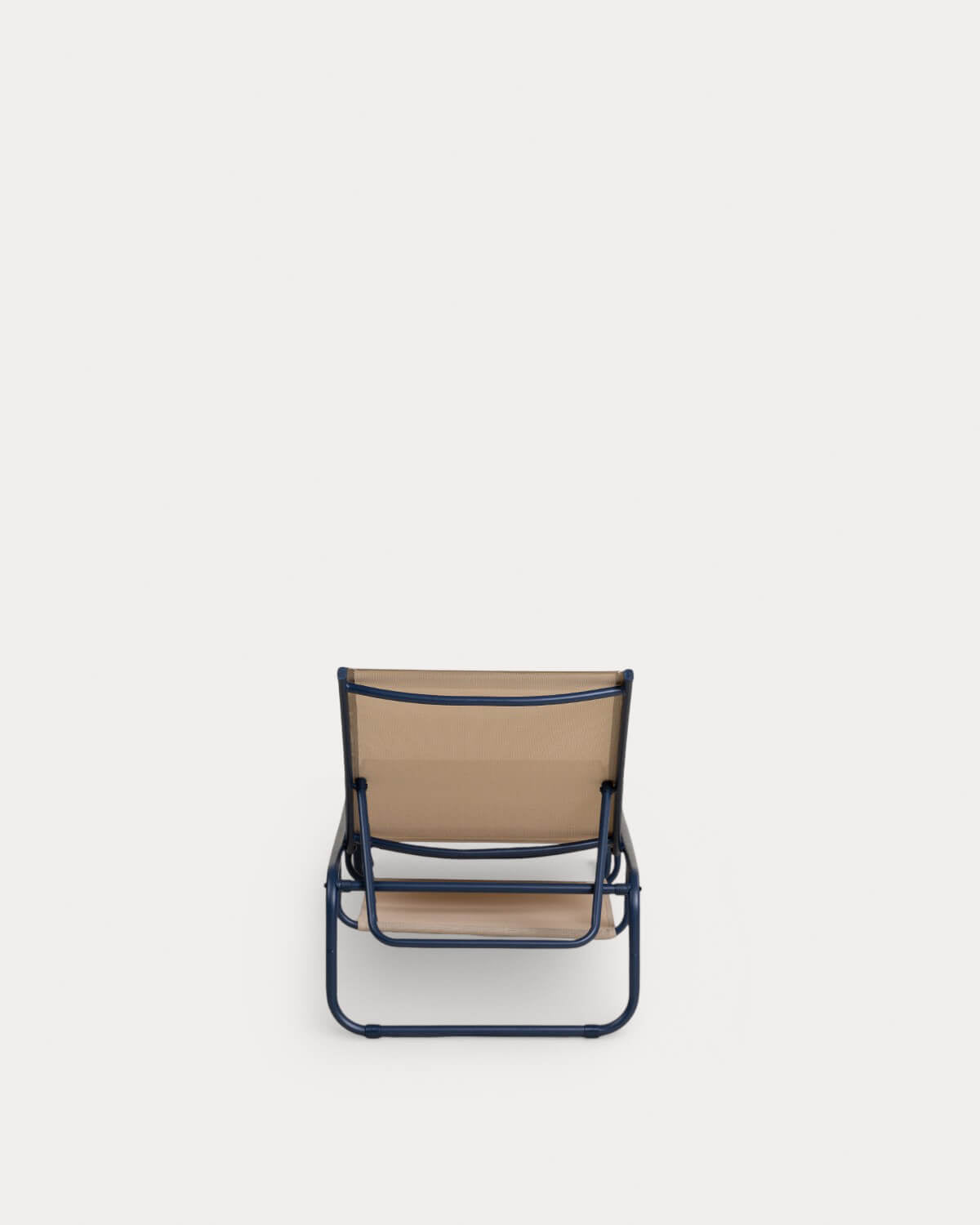 Ohiane metal and fabric reclining sun lounger