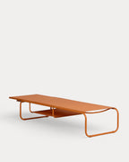 Ohiane metal and fabric reclining sun lounger
