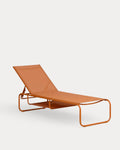 Ohiane metal and fabric reclining sun lounger