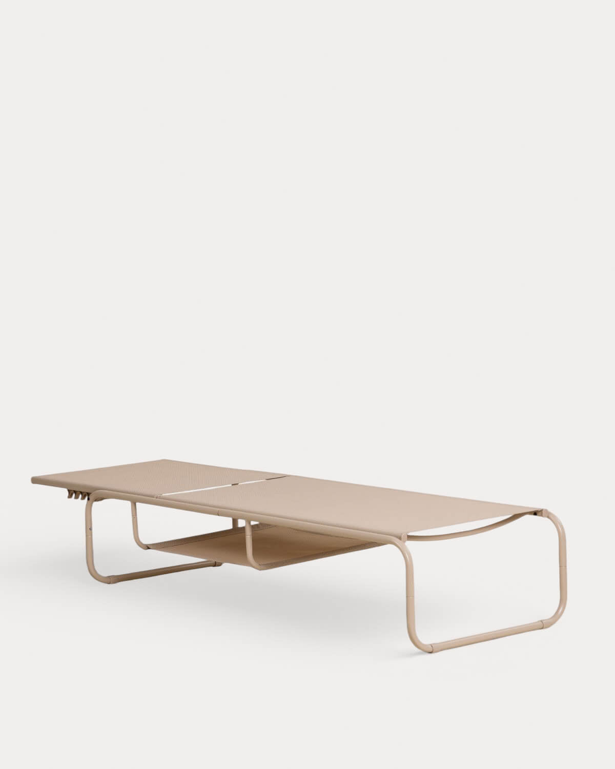 Ohiane metal and fabric reclining sun lounger