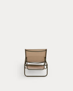 Ohiane metal and fabric reclining sun lounger