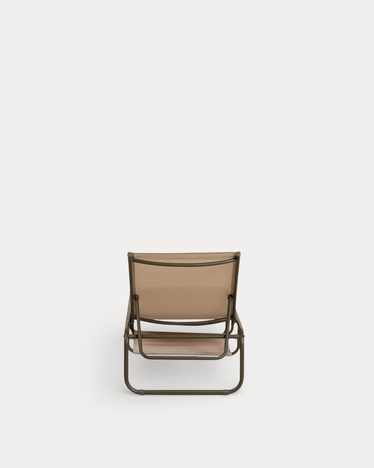 Ohiane metal and fabric reclining sun lounger