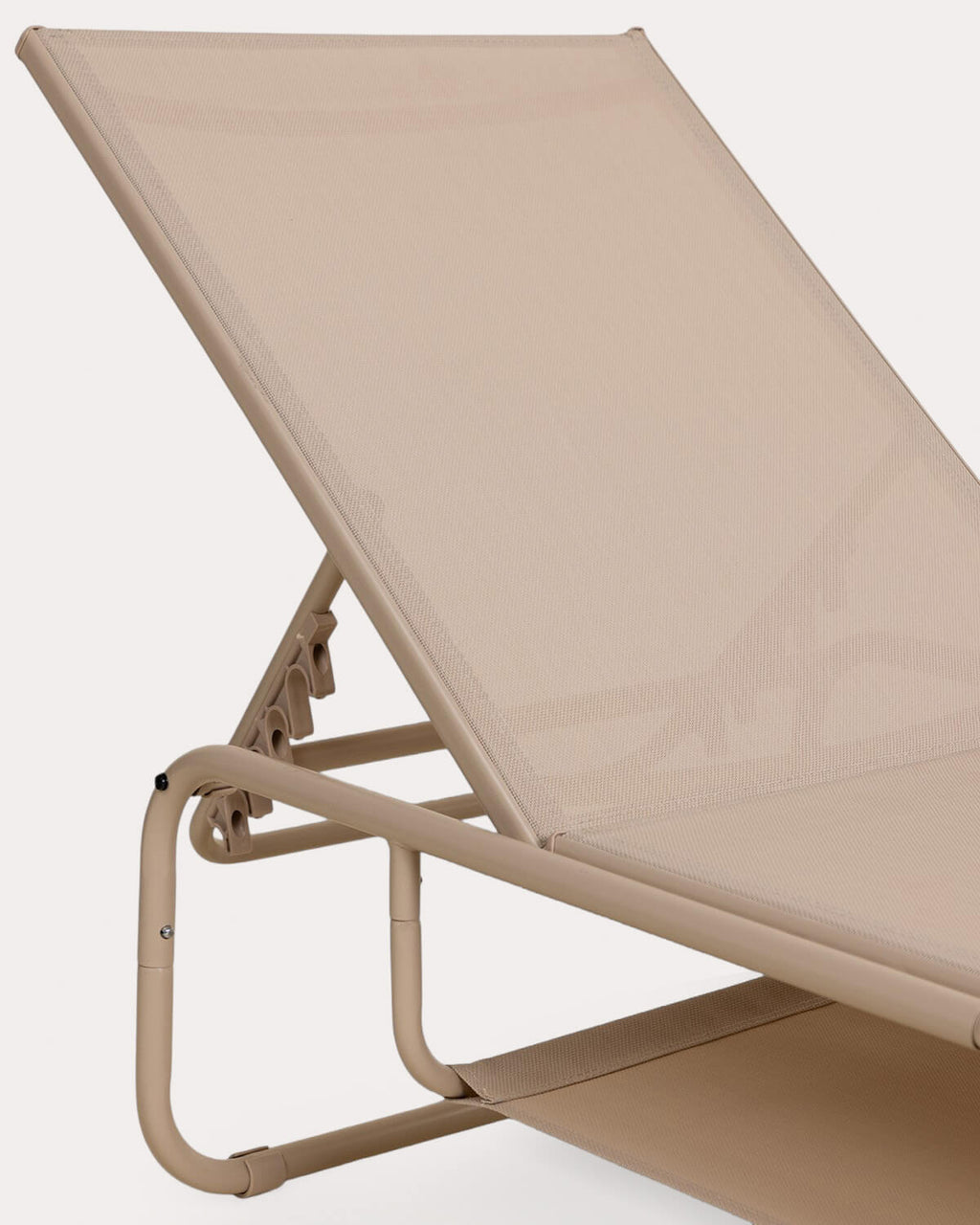 Ohiane metal and fabric reclining sun lounger