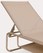 Ohiane metal and fabric reclining sun lounger