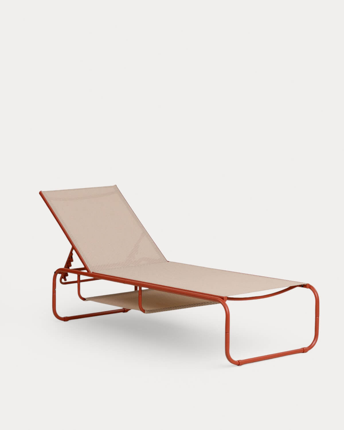 Ohiane metal and fabric reclining sun lounger