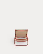 Ohiane metal and fabric reclining sun lounger