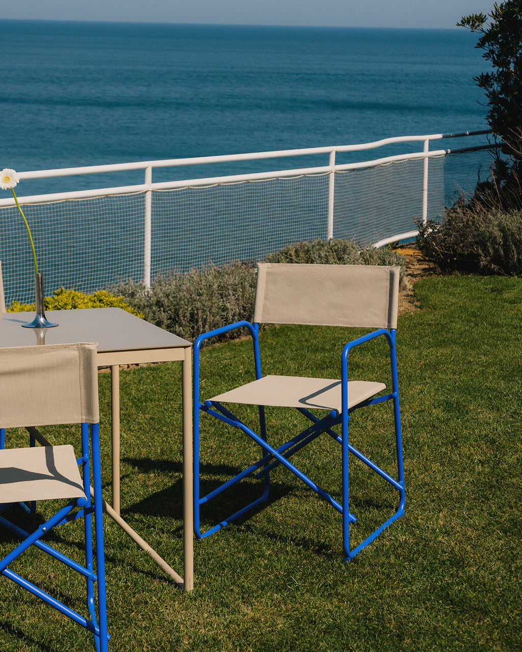Bowye Metal and Fabric Folding Outdoor Chair