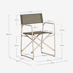 Bowye Metal and Fabric Folding Outdoor Chair