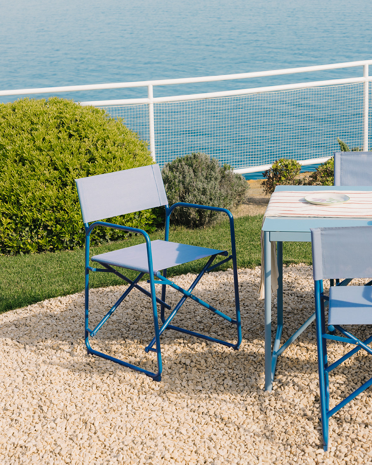 Bowye Metal and Fabric Folding Outdoor Chair