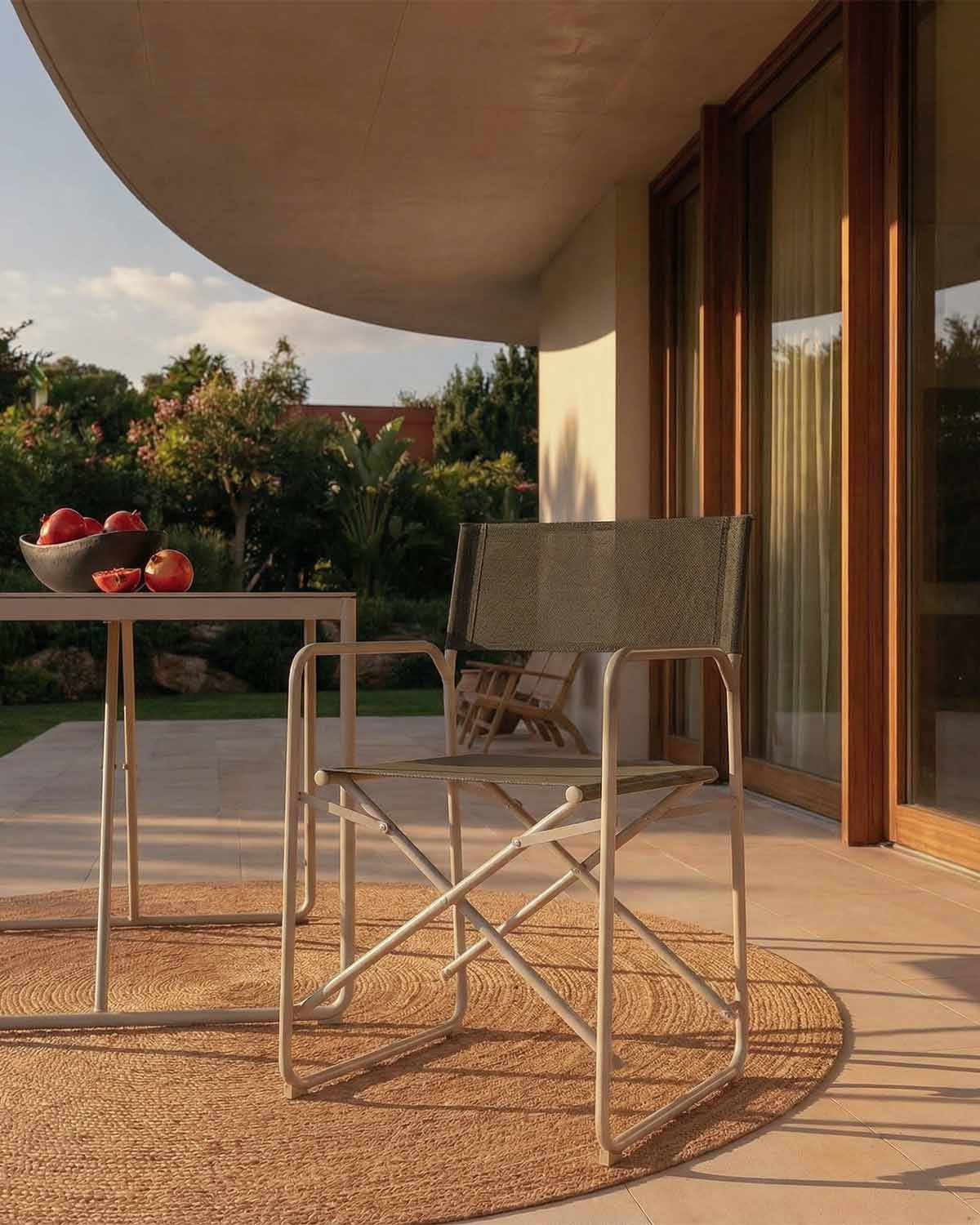 Bowye Metal and Fabric Folding Outdoor Chair