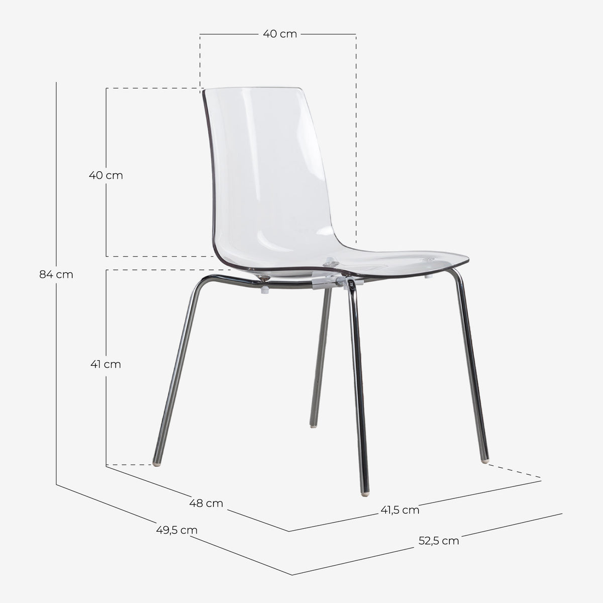 Samay Polycarbonate and Metal Dining Chair