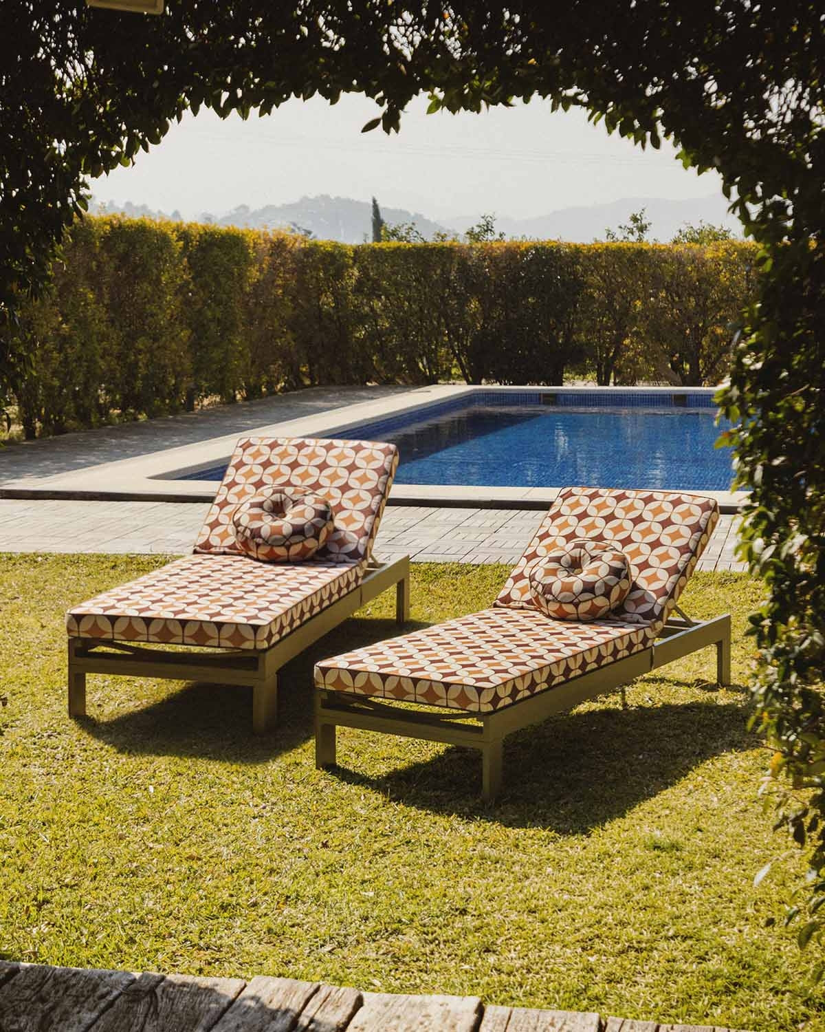 Cushion 70.5x200 cm in fabric for outdoor sun loungers Edimbra
