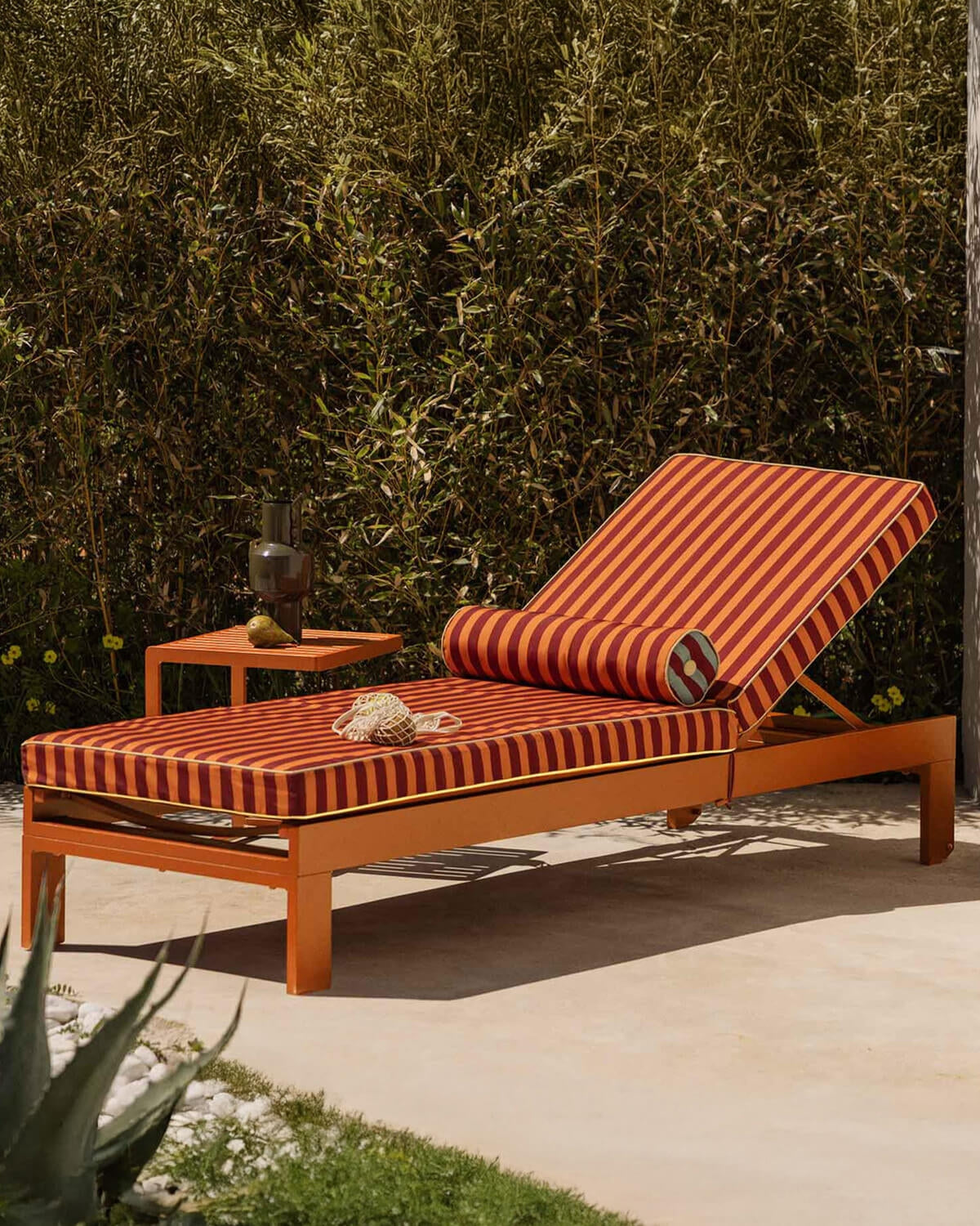 Striped cushion 70.5x200 cm in fabric for outdoor sun loungers Kreta