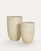 Set of 2 Potos high cement planters