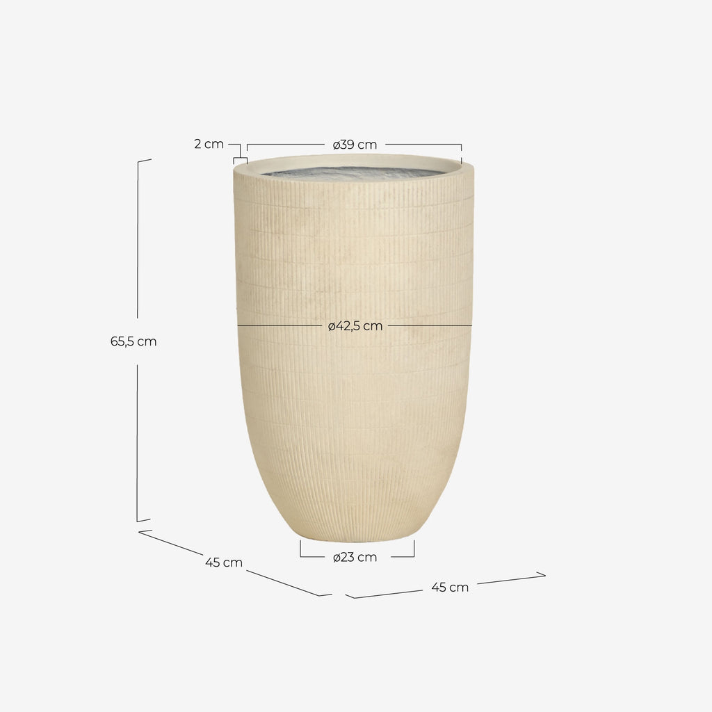 Set of 2 Potos high cement planters