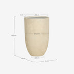 Set of 2 Potos high cement planters