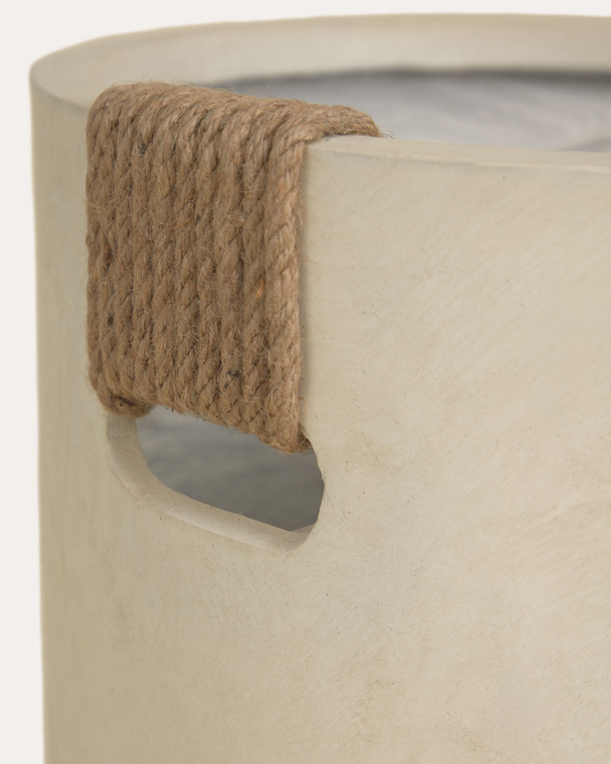 Set of 2 low Fitonia cement planters