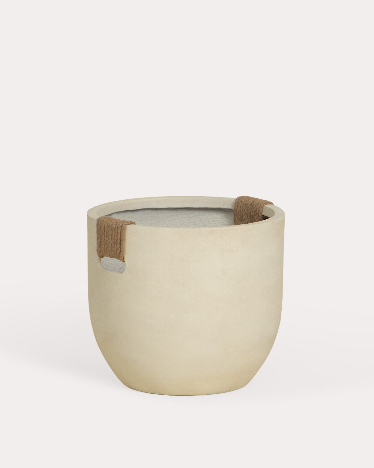 Set of 2 low Fitonia cement planters