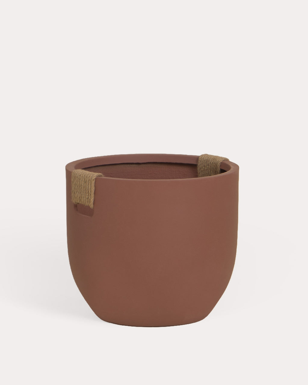 Set of 2 low Fitonia cement planters