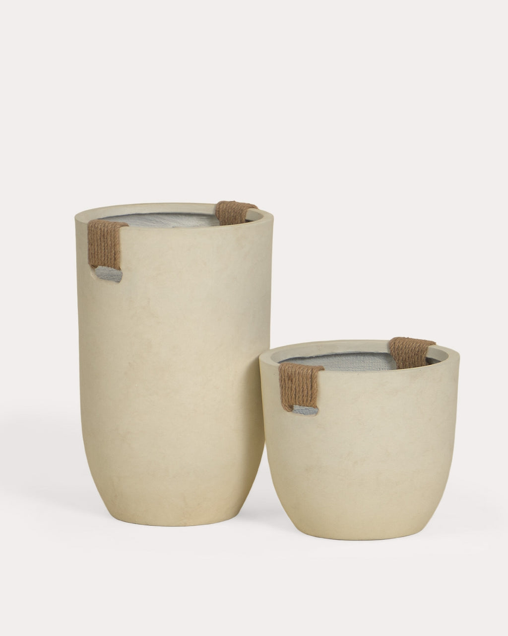 Set of 2 Fitonia cement planters