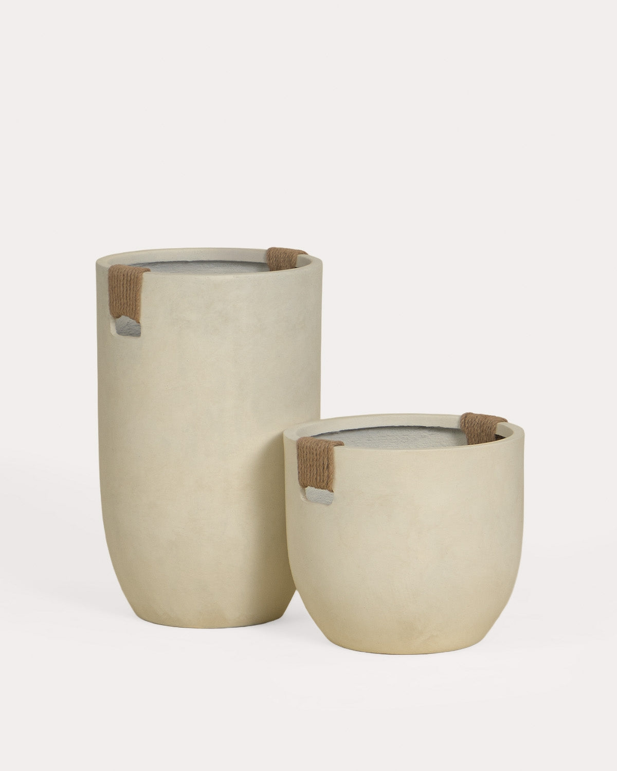 Set of 2 Fitonia cement planters