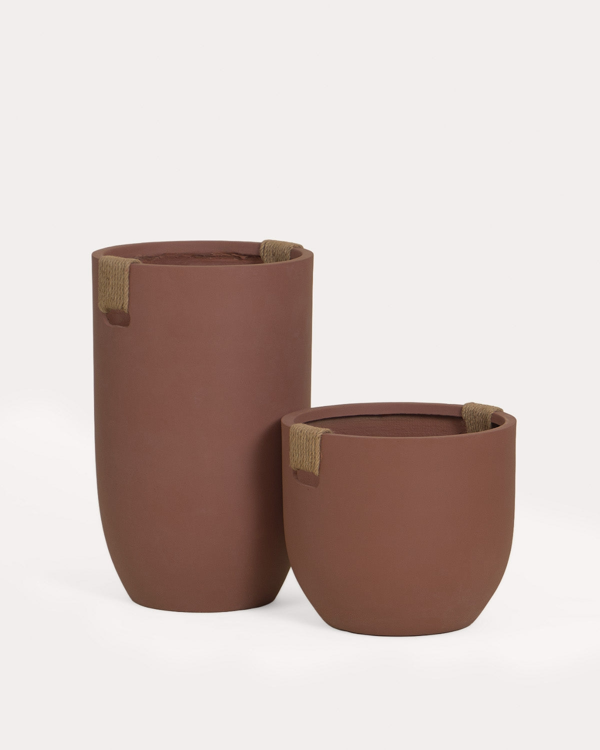 Set of 2 Fitonia cement planters