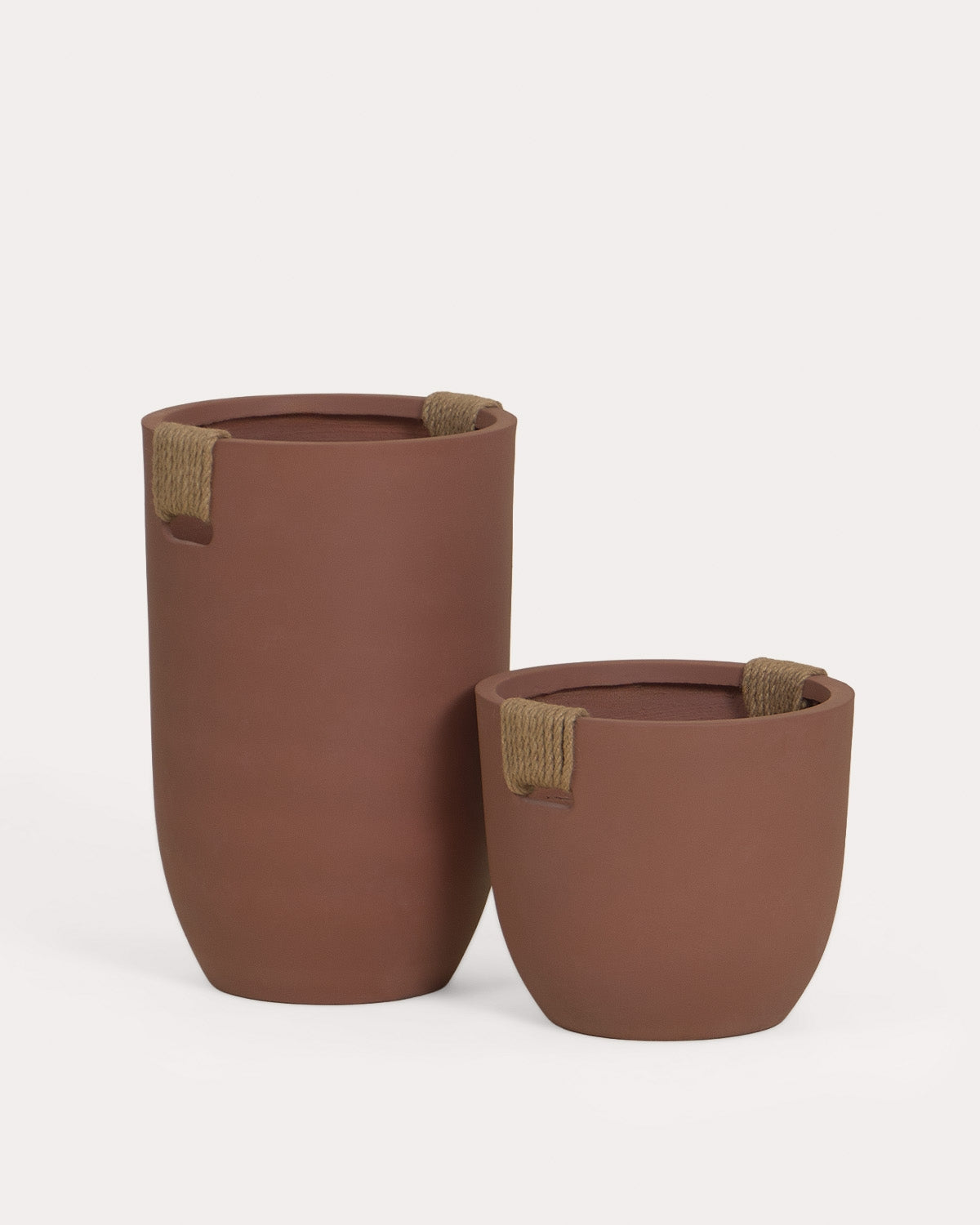 Set of 2 Fitonia cement planters